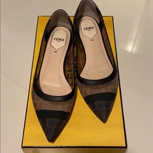 Fendi Mesh Ballerina Rete Black & Brown
